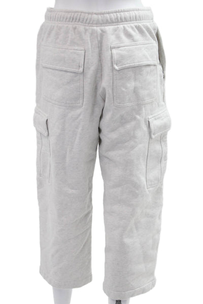TNA Women Cropped Cargo Sweatpants Gray Size M