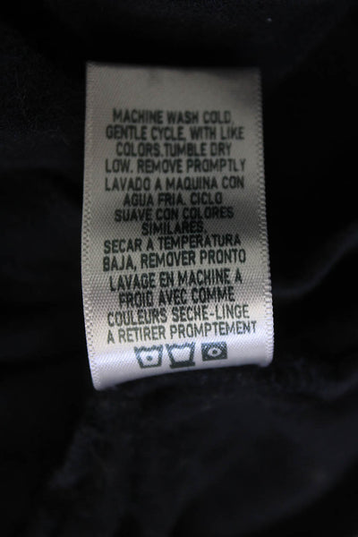 Re/Done Womens Cropped Basic Black Cotton Crewneck Short Sleeve T-Shirt Size M