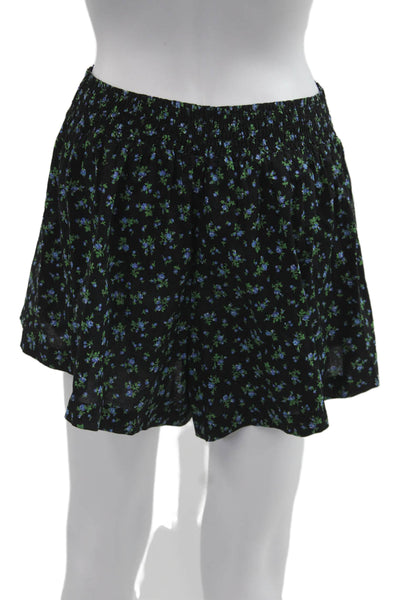 The Great Unisex Black Floral Cotton Shorts Size 2