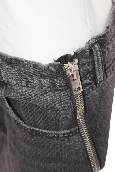 Alexander Wang Womens Mini Cotton Skirt Dark Gray Size 27