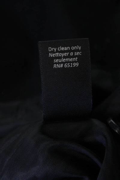 Elizabeth & James Womens Black Collared Blazer 3/4 Sleeve Button Size 2