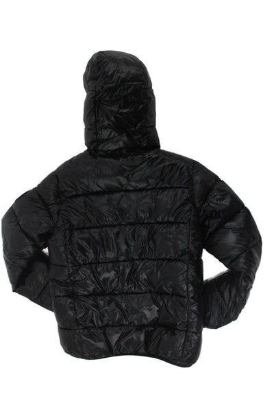 Save The Duck Girls Hood Long Sleeves Full Zip Puffer Coat Black Size S