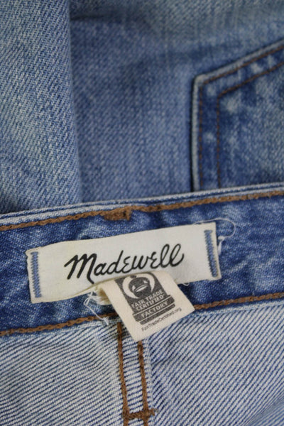 Madewell Unisex Wide Leg Jeans Blue High Rise 100% Cotton Size 31
