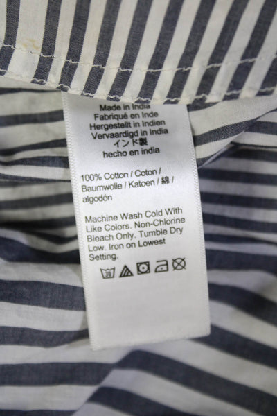 J Crew Womens White Cotton Collared Short Sleeve Basic Button-Up Size 10