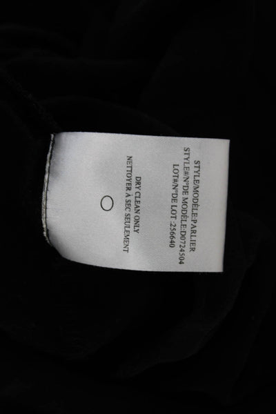 Theory Womens Black V-Neck Sleeveless Basic Tank Designer Size PP