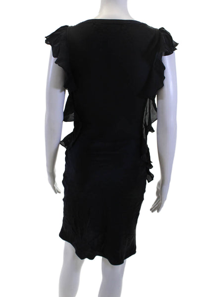 L'Agence Womens Sheath Dress Black Silk Size XS