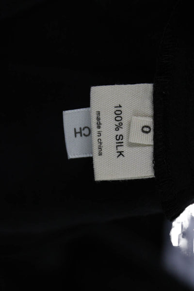 L'Agence Womens Sheath Dress Black Silk Size XS