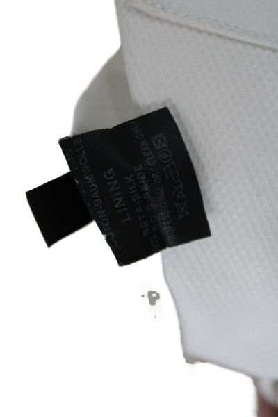 Derek Lam Women White Sleeveless Shift Mini Dress Cotton Button Size 4