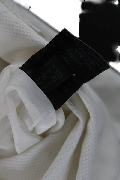 Derek Lam Women White Sleeveless Shift Mini Dress Cotton Button Size 4