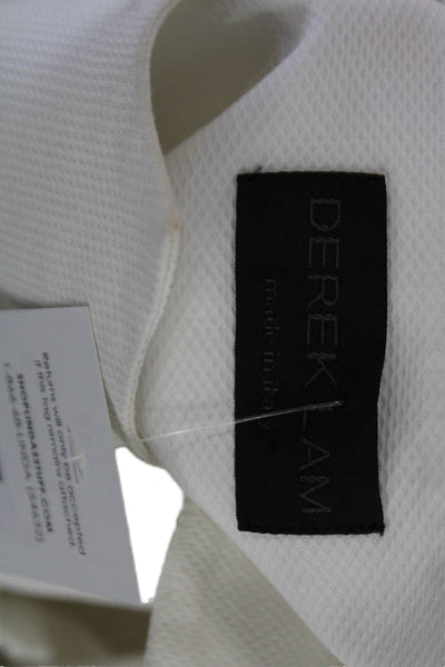 Derek Lam Women White Sleeveless Shift Mini Dress Cotton Button Size 4