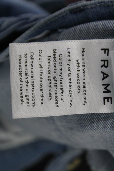 Frame Unisex Light Blue Tie Waist Shorts Beach Cotton Modal Size 24