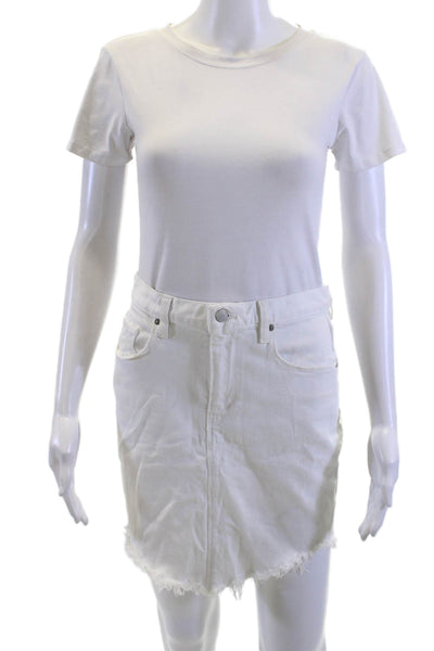 Hudson Womens Mini Pencil Skirt White Size 26