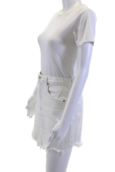 Hudson Womens Mini Pencil Skirt White Size 26