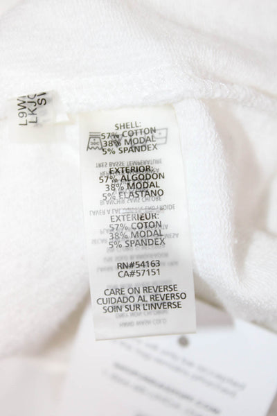 Karl Lagerfeld Womens Pullover Sweatshirt White Crew Neck Long Sleeve Size XL