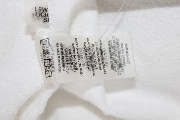 Karl Lagerfeld Womens Pullover Sweatshirt White Crew Neck Long Sleeve Size XL
