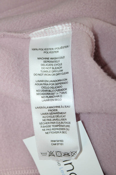 Calvin Klein Womens Sleeveless Collared Zip Vest Pink Polyester Size L