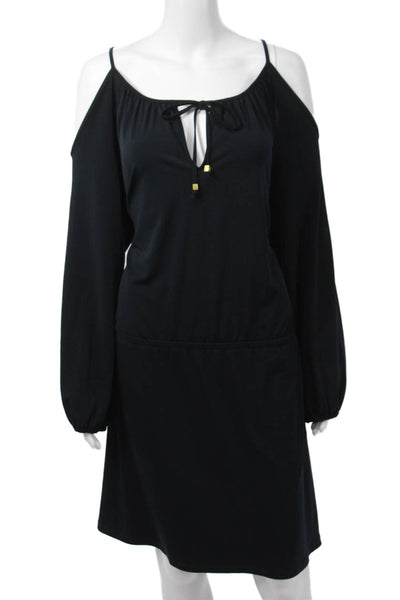 Tahari Women Black V-Neck Blouse 3/4 Sleeve Rayon Spandex Size 1X