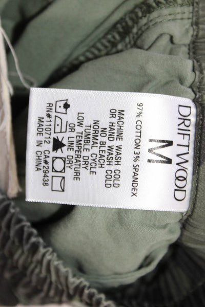 Driftwood Unisex Jogger Pants Green Camo Drawstring Army Size M