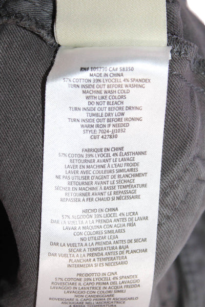 Joie Jeans Women Cropped Cargo Pants Dark Gray Low Rise Size 26