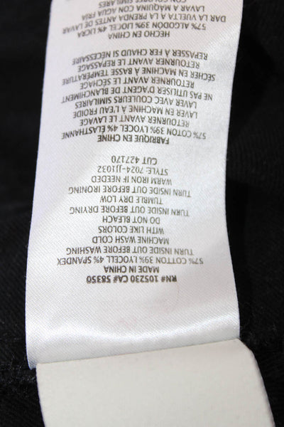 Joie Jeans Womens Cargo Ankle Pants Black Low Rise Button Size 26