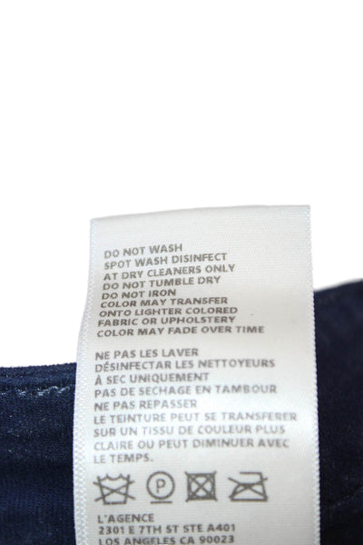 L'Agence Womens Ankle Skinny Jeans Dark Blue Size 25