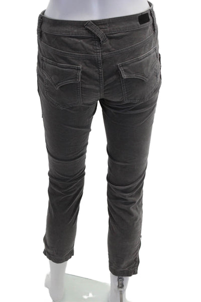 Joie Jeans Womens Cargo Cropped Dark Gray Low Rise Pants Size 26