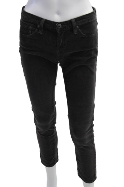 AG Adriano Goldschmied Women Black Ankle Skinny Jeans Mid Rise Size 27