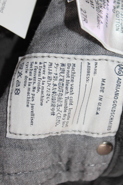 AG Adriano Goldschmied Women Black Ankle Skinny Jeans Mid Rise Size 27