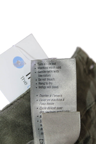 Paige Womens Cargo Jogger Pants Green Army Size 26