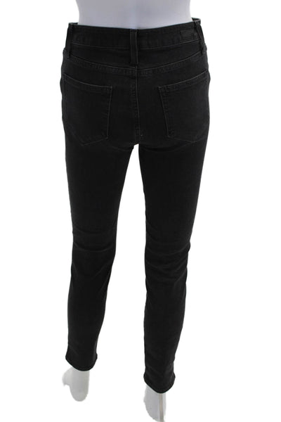 Paige Womens Skinny Ankle Jeans Black Button Size 26