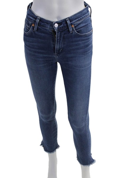 Citizens of Humanity Women Skinny Ankle Jeans Dark Blue High Rise Size 26