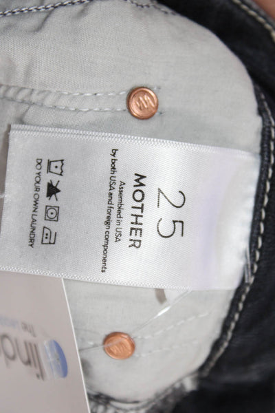 Mother Women Ankle Skinny Gray Jeans Classic Rise Size 25