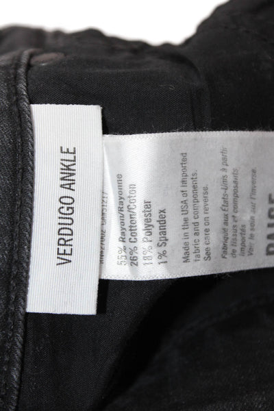 Paige Womens Ankle Skinny Jeans Black Classic Rise Size 25