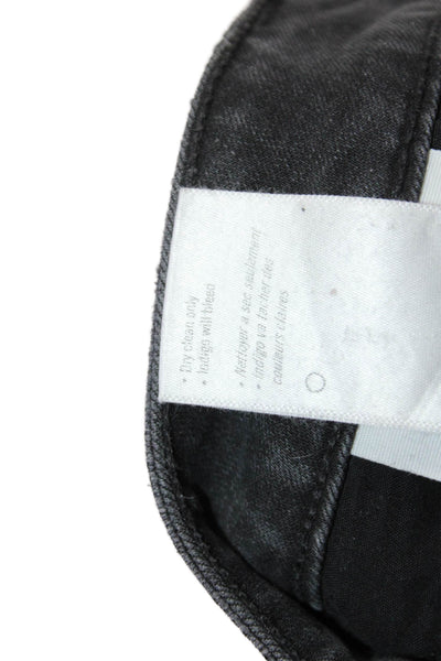 Paige Womens Ankle Skinny Jeans Black Classic Rise Size 25