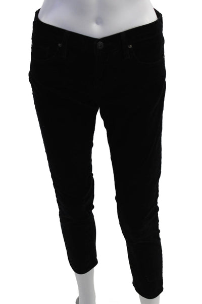 Adriano Goldschmied Women Cropped Ankle Pants Black Size 27