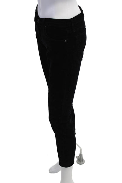 Adriano Goldschmied Women Cropped Ankle Pants Black Size 27