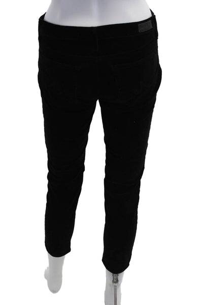 Adriano Goldschmied Women Cropped Ankle Pants Black Size 27