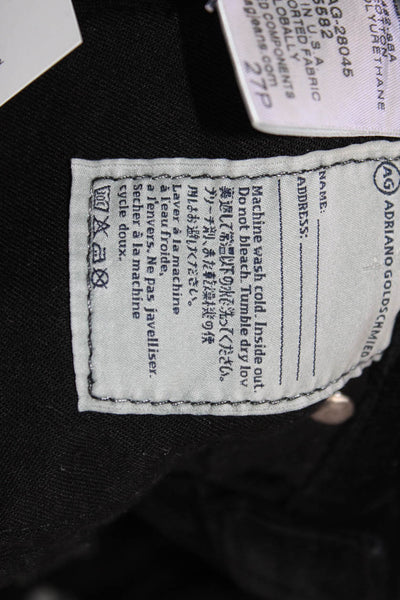 Adriano Goldschmied Women Cropped Ankle Pants Black Size 27