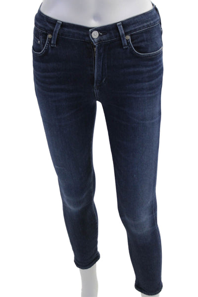 Citizens of Humanity Womens Ankle Skinny High Waist Dark Blue Jeans Size 25