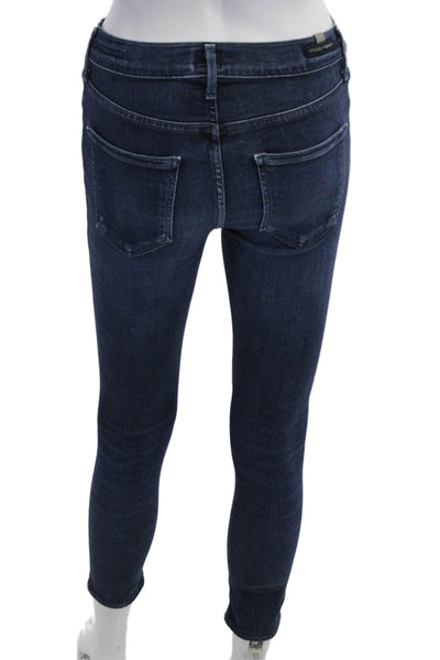 Citizens of Humanity Womens Ankle Skinny High Waist Dark Blue Jeans Size 25