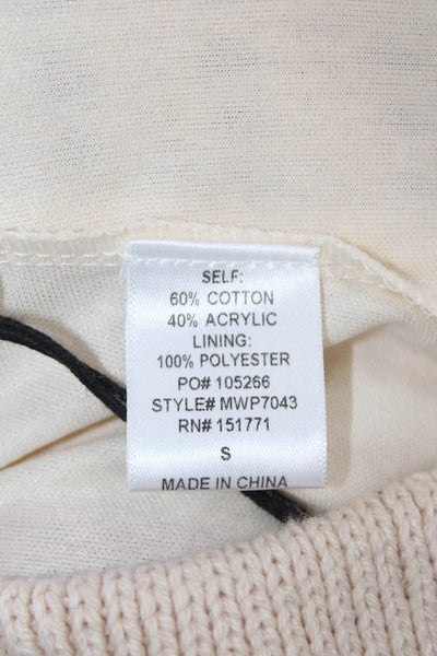 Le Lis Unisex Beige Striped Bohemian Shorts 60% Cotton 40% Acrylic Size S