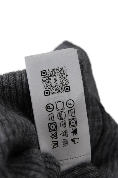 Zara Womens Cardigan Gray V-Neck Button Long Sleeve Wool Cashmere Size L