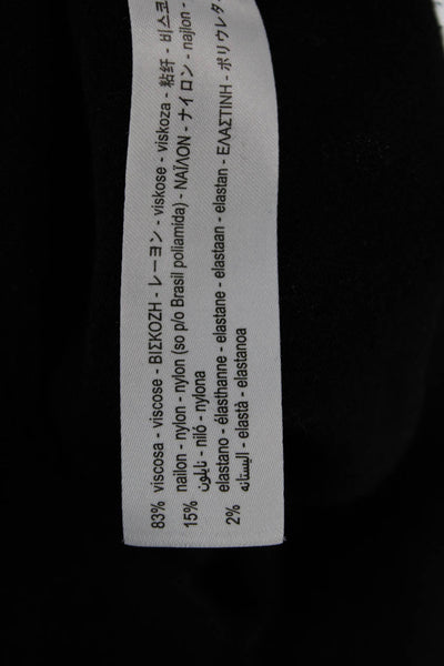 Zara Women Basic T-Shirt Black Short Sleeve Crew Neck Viscose Blend Size L