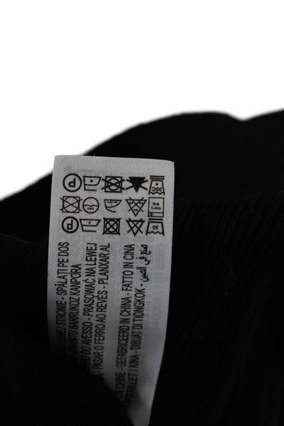 Zara Women Basic T-Shirt Black Short Sleeve Crew Neck Viscose Blend Size L