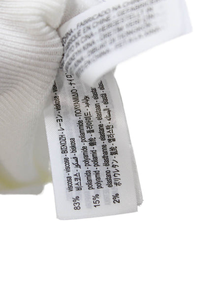 Zara Mens Sleeveless Crew Neck Top White Viscose Blend Classic Size L