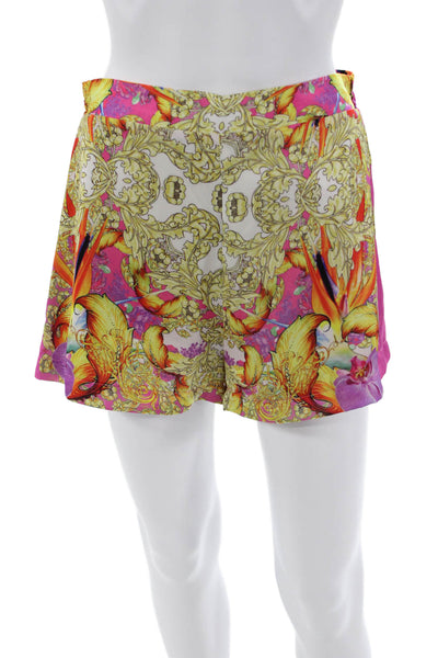 Naven Unisex Yellow Floral Polyester Shorts Size S
