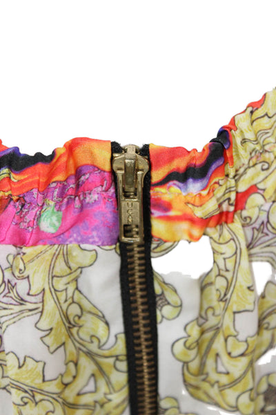 Naven Unisex Yellow Floral Polyester Shorts Size S