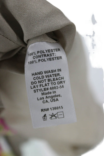 Naven Unisex Yellow Floral Polyester Shorts Size S