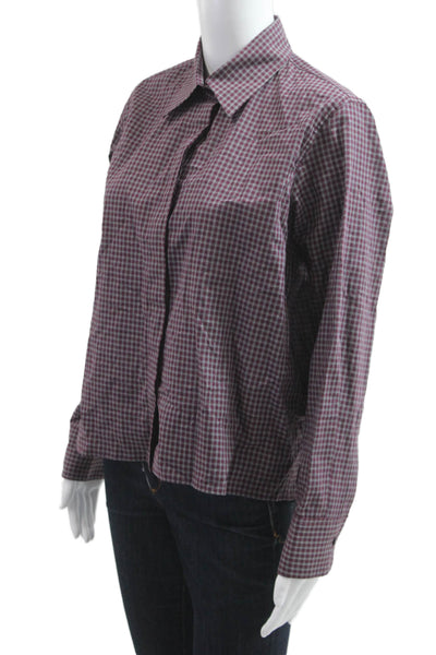 Zara Unisex Collared Checked Cotton Button-Up Long Sleeve Top Size M