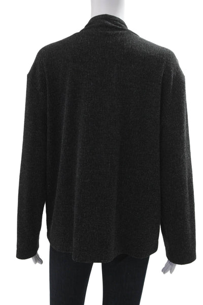 The Line Unisex Dark Gray Acrylic Blend Button Cardigan Long Sleeve 90s Size S